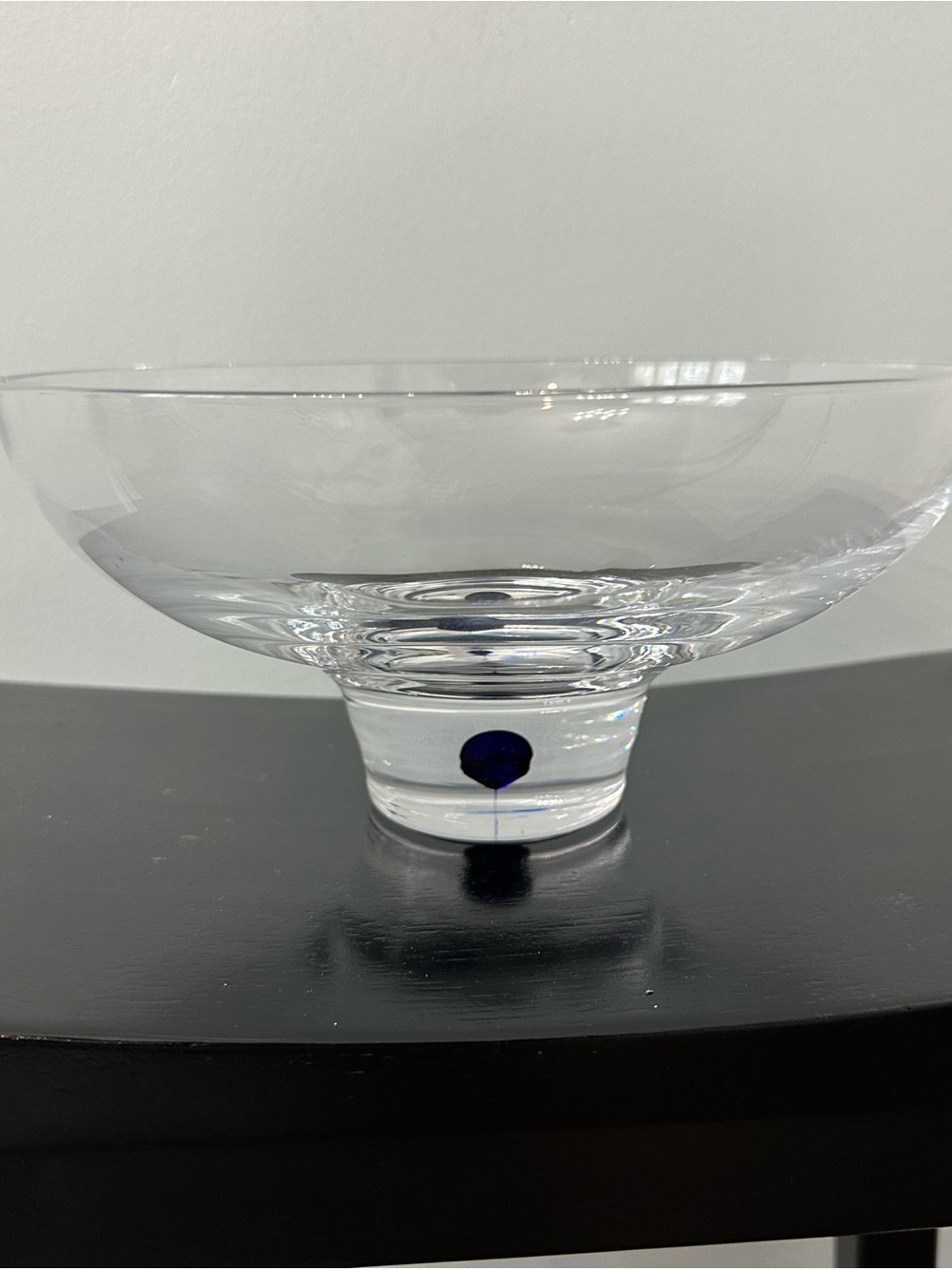 Orrefors Intermezzo Blue Teardrop Crystal Bowl 9 7/8” - Erika Lagerbielke⁠